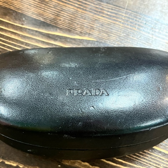 Prada 80’s Style White Sun Glasses Wrap Around w/ Case. SPR 82F - Picture 11 of 12